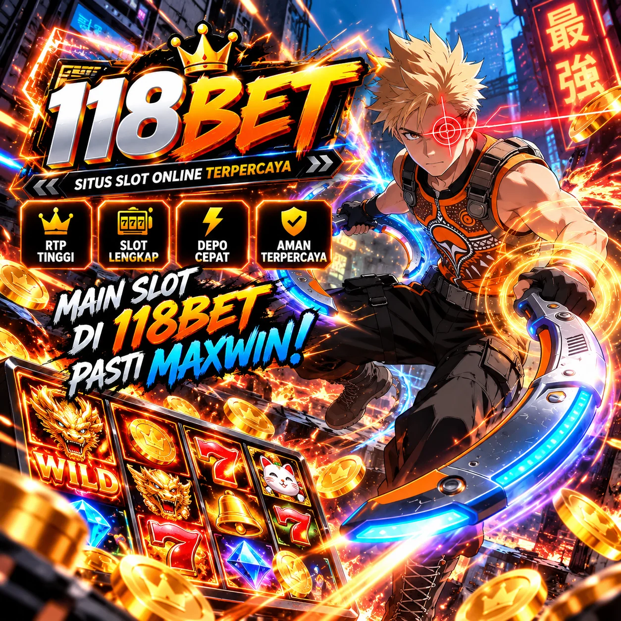 118BET: Velocity Grid Arena dengan Lintasan Digital, Efek Neon, dan Atmosfer Kompetisi Futuristik